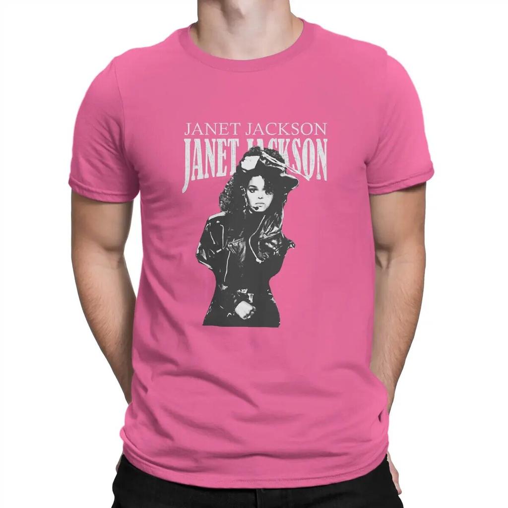 Unisex's Singers And Actors In The American Pop Music Industry T Shirt Janet Jackson Czysta bawełna Ubrania Nowość Krótki rękaw