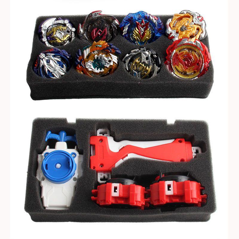 Set 12pcs Beyblade Portable Gyro B122 B125 B127 With Foam Kids Toys Storage Case