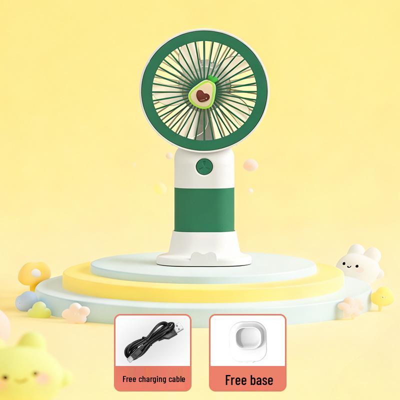 

Portable Mini Handheld Fan with 3 Speeds - Cute Floral Design, USB Rechargeable Desktop Stand Rechargeable