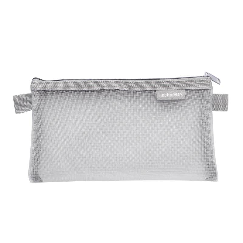 

HE CHOOSES D033 Nylon Mesh Pencil Case Stationery Bag School Supplies, Size S H