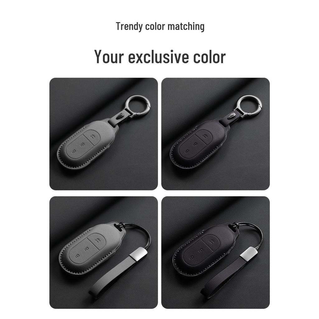 Leapmotor C11/C01/T03 2024 Pouzdro na klíče - Plně ochranný kryt pro muže a ženy, Vysoce kvalitní černá textura.