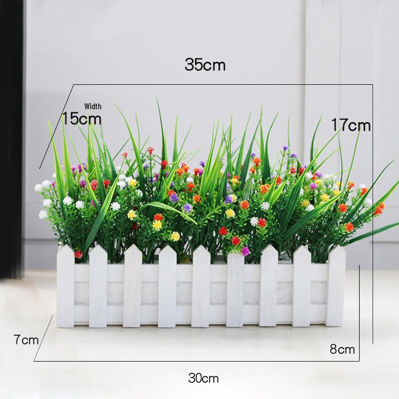 Arrangement de Pothos, Herbe Artificielle et Fleurs en Soie pour la Décoration de la Maison