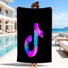 Neon Music Note  Beach Towel, Microfiber Beach Towel, Perfect For Pool, Beach, Travel, Home Decor Beach Party Fan Gifts