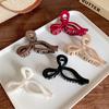 Soft Silicone Bow Hair Clip for Woman Simplicity Elegant Shark Clip Girl Ponytail Clip Hair Clamp