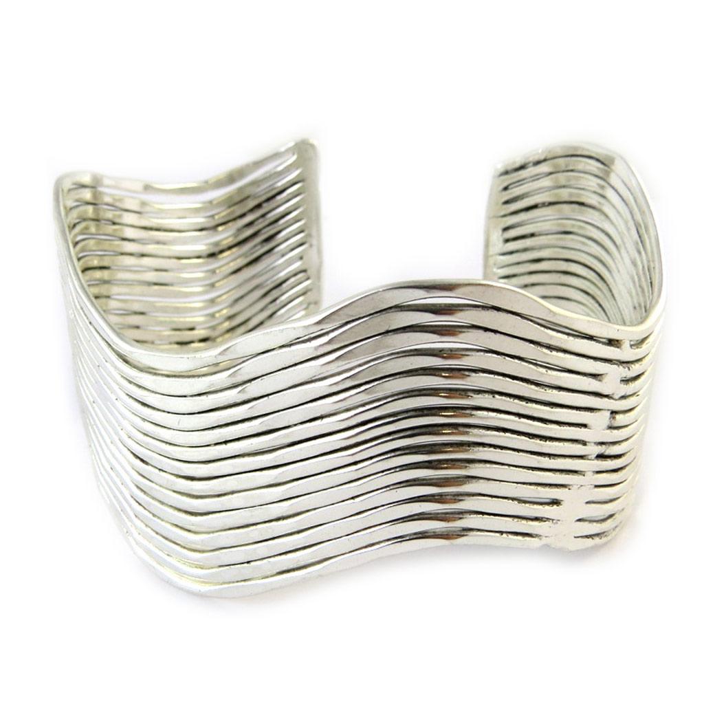 Les Trésors De Lily [N8081] - Silver 'Cleopatra' Designer Bracelet