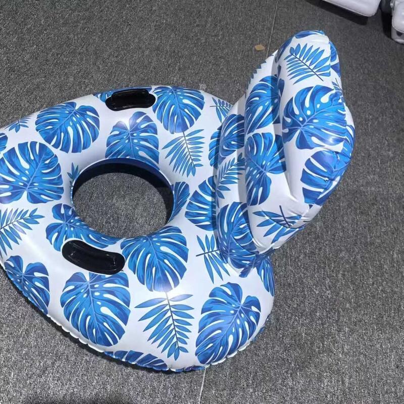 Inflatable Pool Lounge Float with Backrest