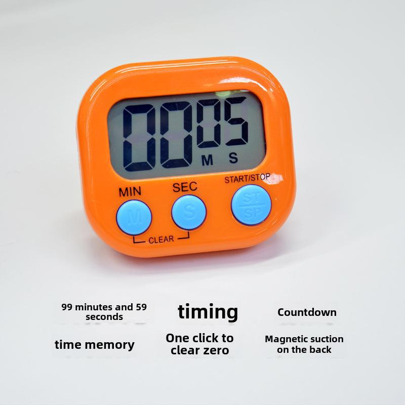 

Магнитный кухонный и учебный таймер для детей и студентов - инструмент обратного отсчета и напоминания English version оранжевый