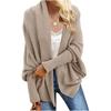 Women's Knitted Shawl Sweater Bat Sleeve Large Size Knitted Cardigan Sweater Coat