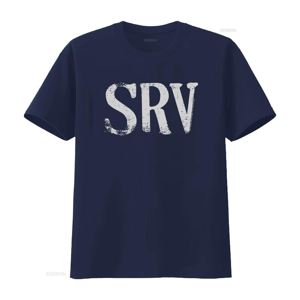 Stevie Ray Vaughan SRV Logo Licensed Classic Rock Blues Music Black T Shirt vintage Washed Comfortable fashion Stylish Slightly