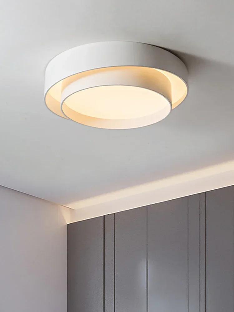 

Современный круглый светодиодный потолочный светильник для спальни, потолочный светильник 30 см/40 см/50 см, черно-белая люстра, минималистичный домашний декор, светильник D30cm&Cold white белый