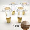 4pcs Kitchen DIY Replacement Cabinet Feet Modern Table Legs Acrylic Legs for Furniture Cabinet Support Legs for Furniture
