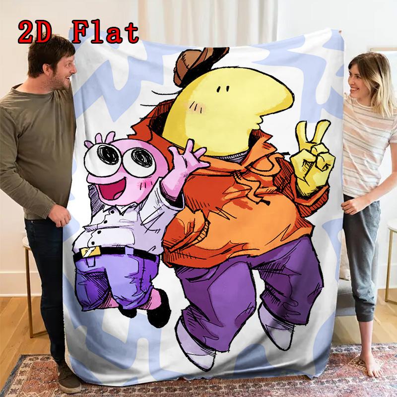 Smiling Friends 2D Flat Pattern Flannel Blanket High quality All Seasons Warmth and Comfort Perfect for Christmas Gifts.NMT0928564