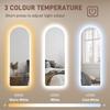 120 x 40cm Arch Mirror, with LED Lights