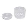 Cotton Swab Holder with Lid Clear Dust Proof Waterproof 3 Separate Compartments Cotton Balls Storage Box