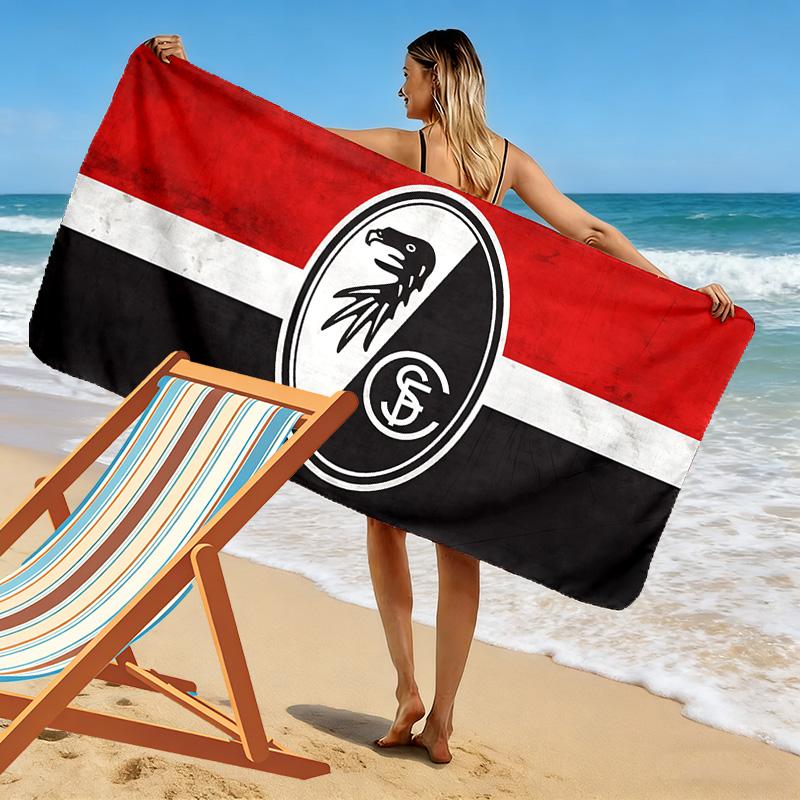 SC Freiburg Print Beach Towel, Large Soft Quick Dry Towel for Beach Camping Swimming
