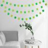 Four Leaf Clover Garland Banner Pre-Assembled Shamrock Signs Green Double-Sided Glitter Paperboard St Patricks Day