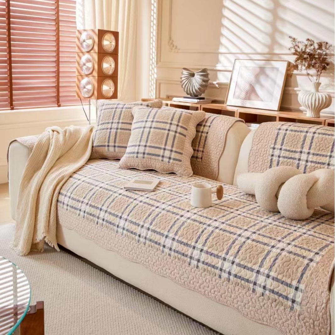 

Anti-cat Scratch Sofa Cushion Cover, Universal In All Seasons, Non-slip, Nordic Simple Modern Fabric Seat Cushion, Sofa Cover, Towel 90*160cm