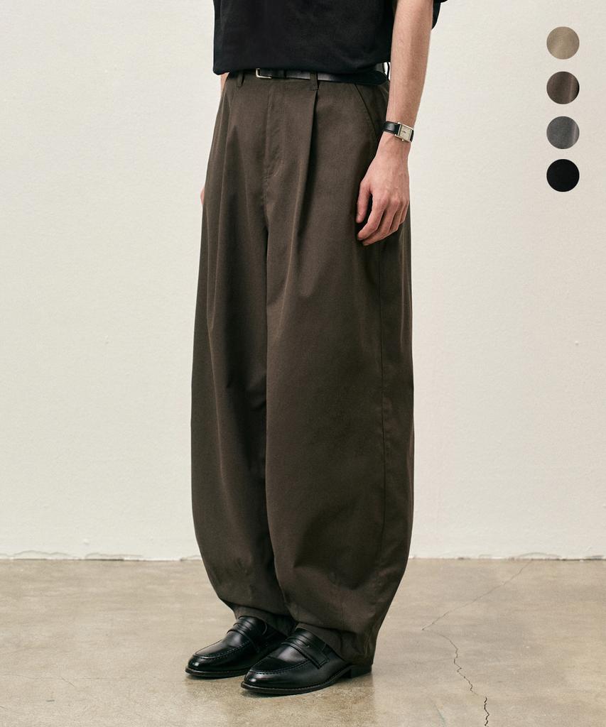 COSTUME O’CLOCK Cotton-Like Balloon Single-Pleat Slacks 6 Color Coospt245 (B Type)