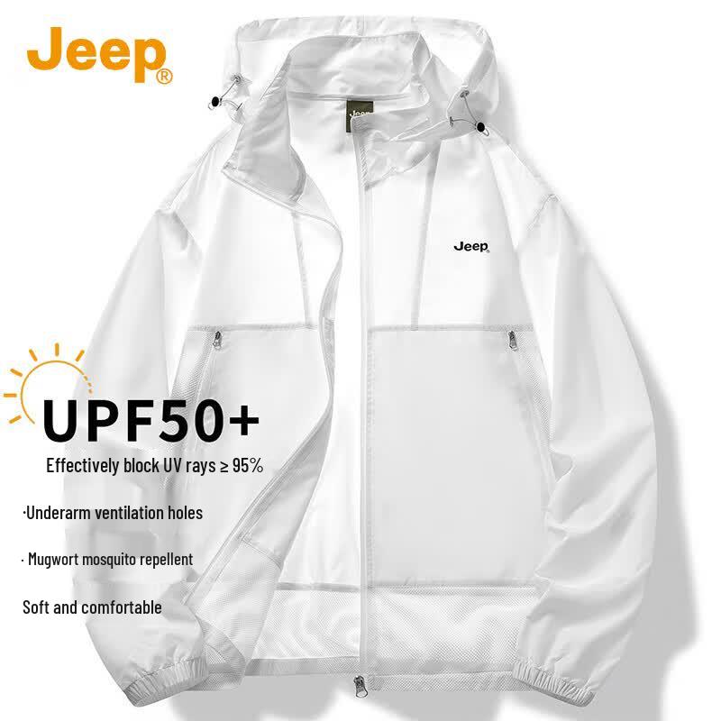 JEEP Men s UPF50+ Hooded Sun Protection Jacket XL