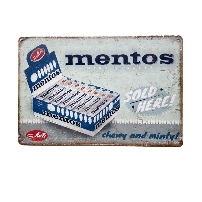 Vintage Metal Tin Sign D Plaque Garage Gas Station Living Room Mentos Home Motorcycle Wall Decor
