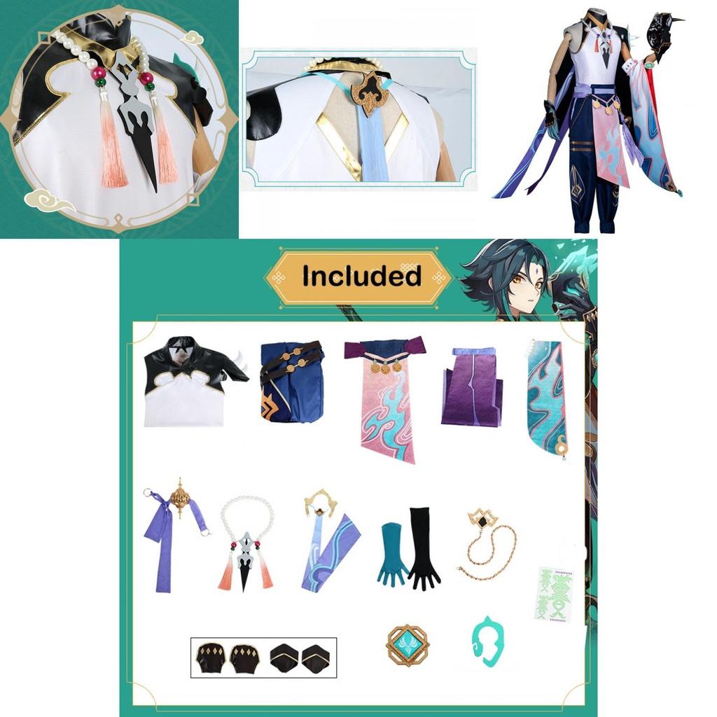 Genshin Impact Xiao Costume Set High-quality Polyester For Cosplay Halloween Carnival And Comic-con For Adults
