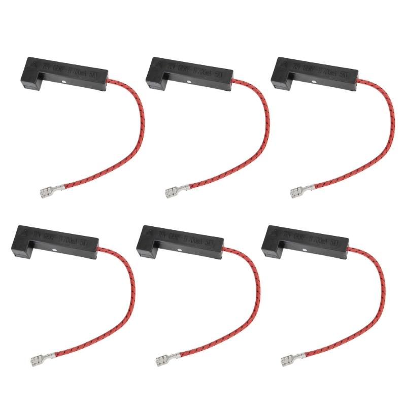 6 Pack Microwave Oven Replacement Fuse 5KV 0.8A High Voltage Plastic Component Oven Insurance for Long Lasting Use