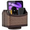 Supporto per Telefono e TV con Telecomando in Pelle a 360 Gradi Scatola Portaoggetti da Scrivania Porta Pennelli per Cosmetici Organizer per Trucco