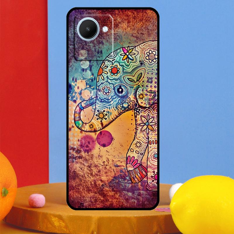 Cute Elephant For Realme C75 C71 C55 C53 C67 C61 C33 C63 C51 10 11 12 13 14 15 Pro Plus C65 GT7 Pro Case