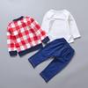 Kids' Korean Style Cartoon 3-Piece Set: Long Sleeve Sweatshirt, Jacket, and Pants for Boys - Perfect for Autumn and Spring.