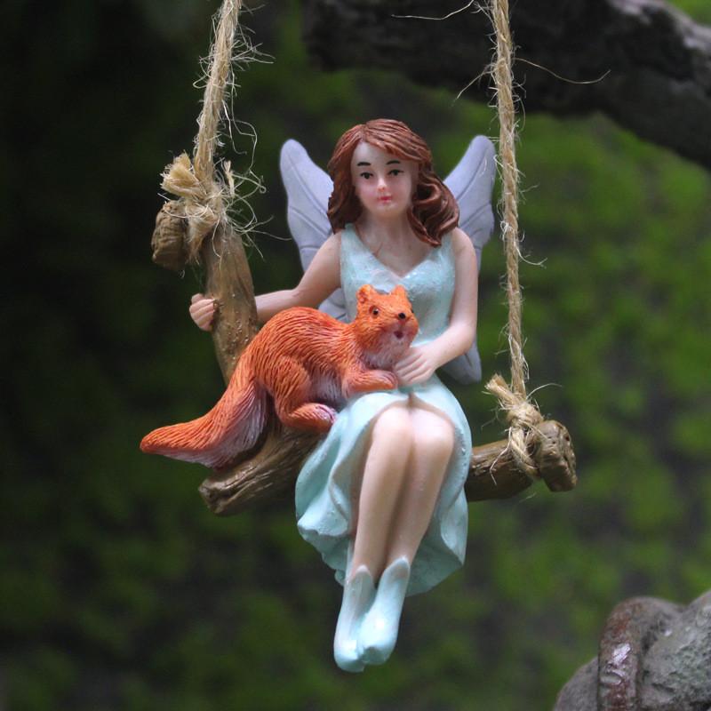 Rustikale Feenharzfigur im Gartenstil für Feiertags- und Event-Geschenkideen