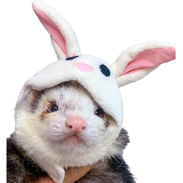 Костюм хорька Мультяшная форма животного Шапка для питомца Хомяк Морская свинка Вечеринка Косплей Шапка с ушками животного Головной убор Котёнок Кошачья шляпа Фотобудка (Кролик) Bunny