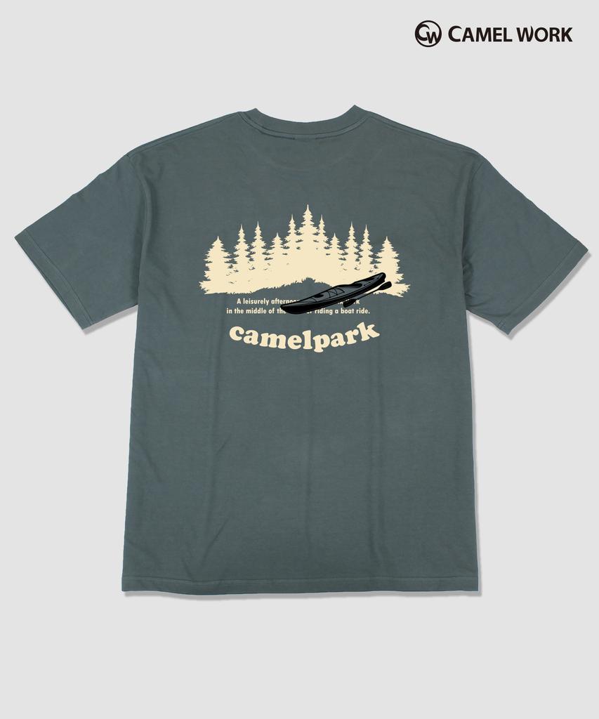 CAMEL WORK Park Short Sleeve T-Shirt (Deep Green)