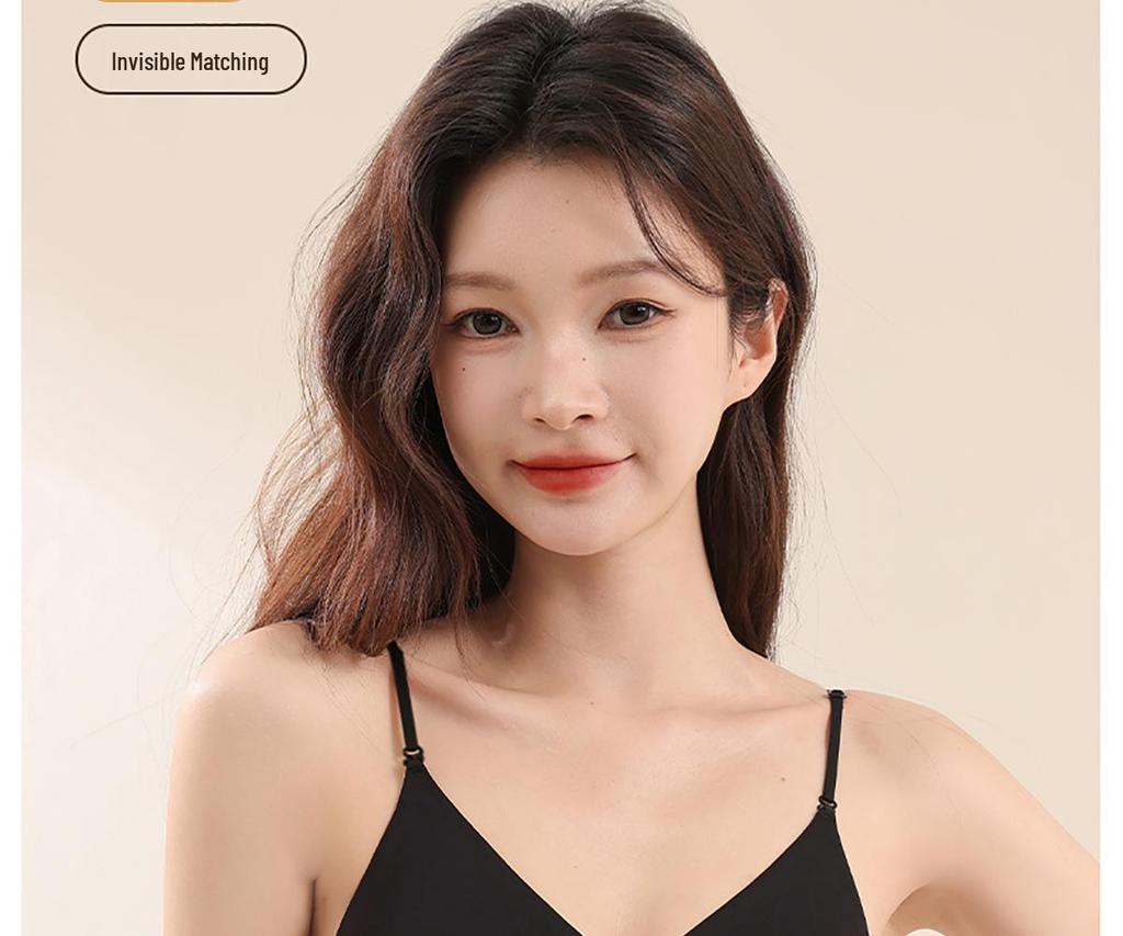 Seamless Backless U-Shaped Push-Up Bra with Thin Straps for Summer