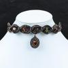 Faceted Ammolite Gemstone Necklace Copper Wire Wrapped Handmade Necklace Adjustable Chain Necklace Ammolite Copper Jewelry Gifts For Women