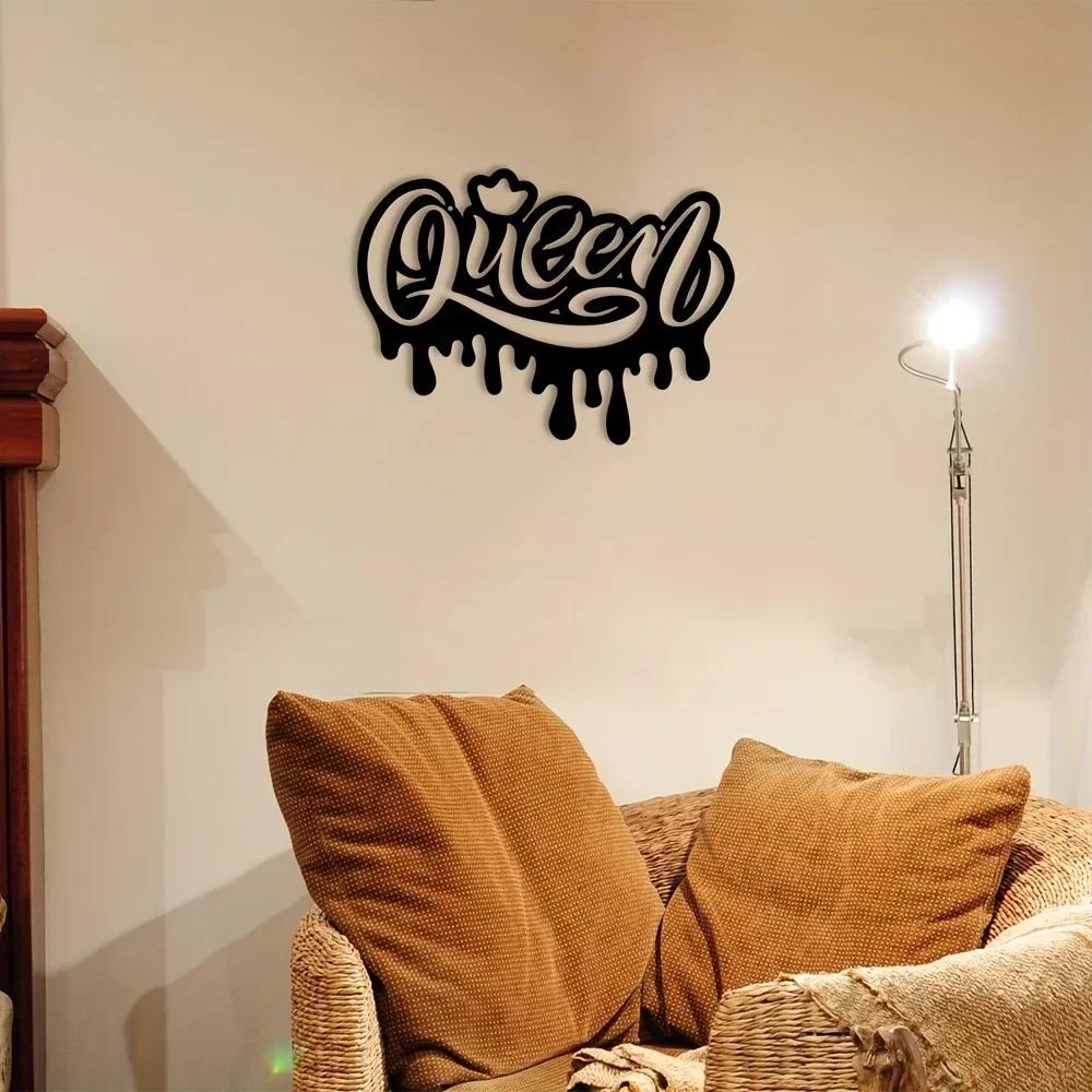 Stunning 1pc Metal Queen Wall Art! Ideal indoor/outdoor decoration for living room,bedroom,and kitchen.The perfect holiday gift.