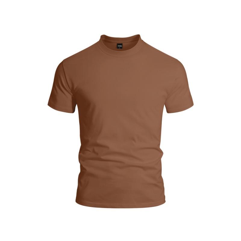 Men Plus Size Solid Color Casual Short Sleeve T Shirt