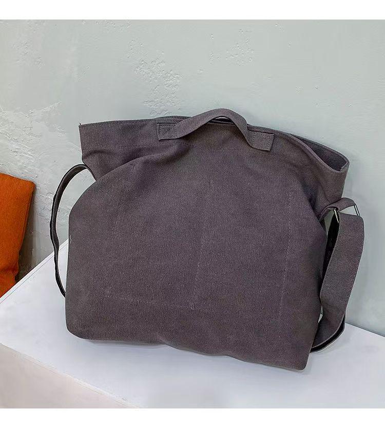2024 Damen Umhängetasche aus Canvas: Große Kapazität, Koreanischer Stil, Vielseitig für Studenten
