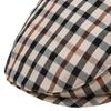 Daks Leather Adjustable Strap Brown Check Hunting Cap Dbhe4fl01w2