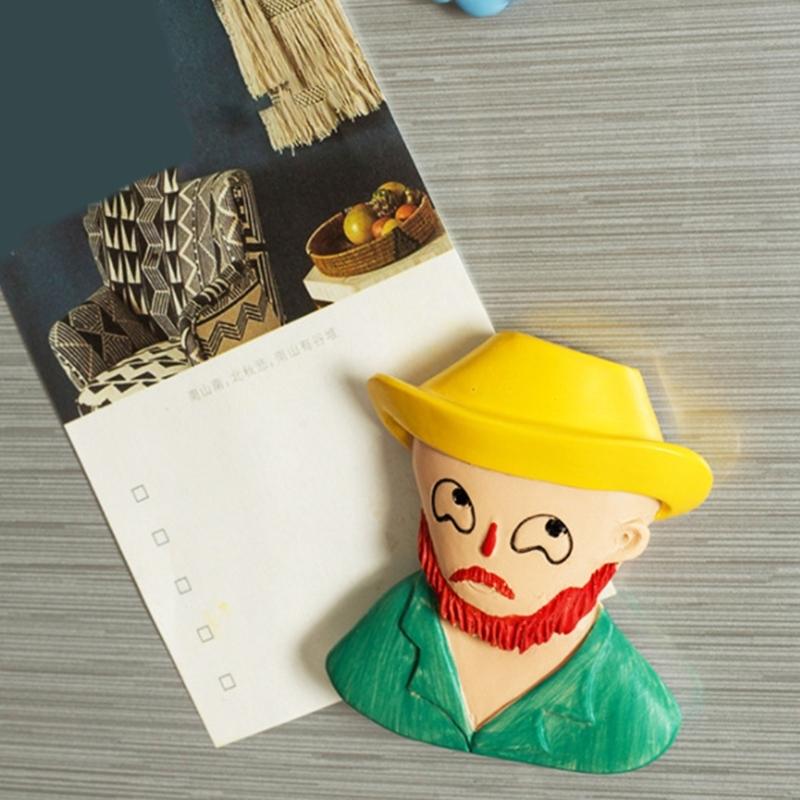 Creative Magnetic Displays Resin Fridge Magnets Strong Adhesion for Artistic Note Holding in Kitchen & Office Setting