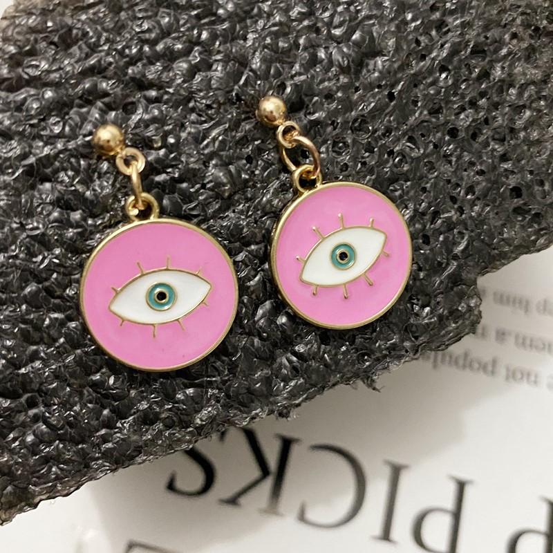 1PC Enamel Evil Eyes Pendant Necklace For Womens Zircon Big Turkish Eye Chains Choker Necklaces Clavicel Chains Lucky Zircon