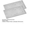 1/2Pcs Woodworking Rulers Compact Design Portable Multifunctional Durable Stainless Square Edged Precision
