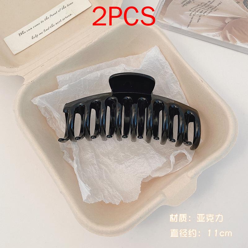 2 ΤΕΜ Premium Σετ Κεφαλών Νέο Γυναικείο Κλιπ Κλιπ Νύχι Μόδας Καφέ Μαύρο Ακρυλικό Μεγάλες Φουρκέτες Claw For Lady Clip Barrette Αξεσουάρ μαλλιών