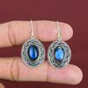 Boucle d'oreille Labradorite Boucles d'oreilles Argent Sterling 925 Boucle d'oreille Pierre Précieuse Bijoux Décent Boucle d'oreille Vintage Faite à la Main Cadeau de Fiançailles Bijoux Pierre de Naissance