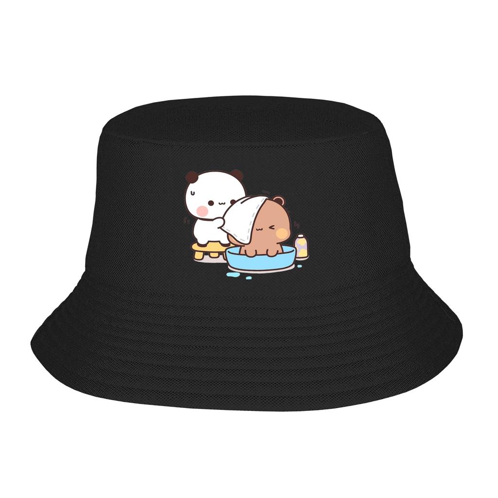Style Bubu Yier Beer Cartoon Bucket Hat Women Foldable Hiking FisherUnisex Cap Vocation Getaway Headwear Boonie Hat