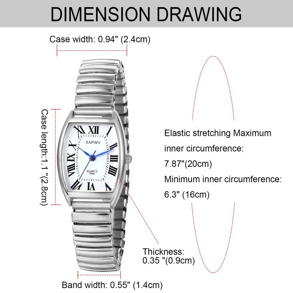 Relógios de Casal, Alfabeto Romano, Mostrador Analógico, Quadrado, Estilo Antigo, Elegante, Pulseira Elástica, Relógios de Quartzo, Prateado, Masculino e Feminino,