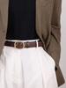 Trendy Women's Belt Sliver Metal Buckle Belt Jeans Belt Retro Gold Buckle Girdle Genuine Leather Belt Fashion Decoration Belts