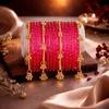 Ensemble de 16 Bracelets Tendance Élégants en Verre et Ghungroo Cachemir pour Femmes et Filles | Derniers Bijoux Traditionnels Festifs pour Mariage Fête