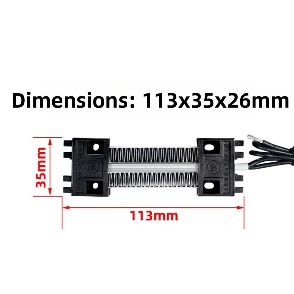 113*35*26mm Insulation-Thermostatic 220V 100W PTC Ceramic Air Heater AC DC Incubator Heater