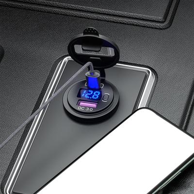 USB Outlet Car Charger Adapter PD + Quick Charge 3.0 30W Compact