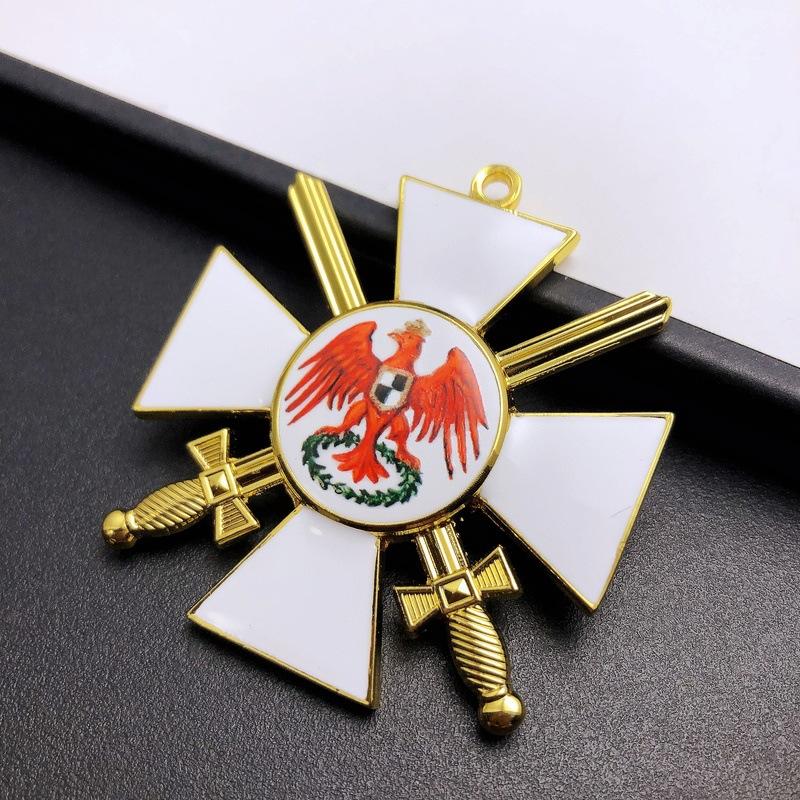 Prusian Nivelul 2, Insignă Crucea Vulturul Roșu, Colier Cavaler, Medalie Metal Email Vopsea, Accesorii, Cadou de Crăciun, Umpluturi pentru ciorap